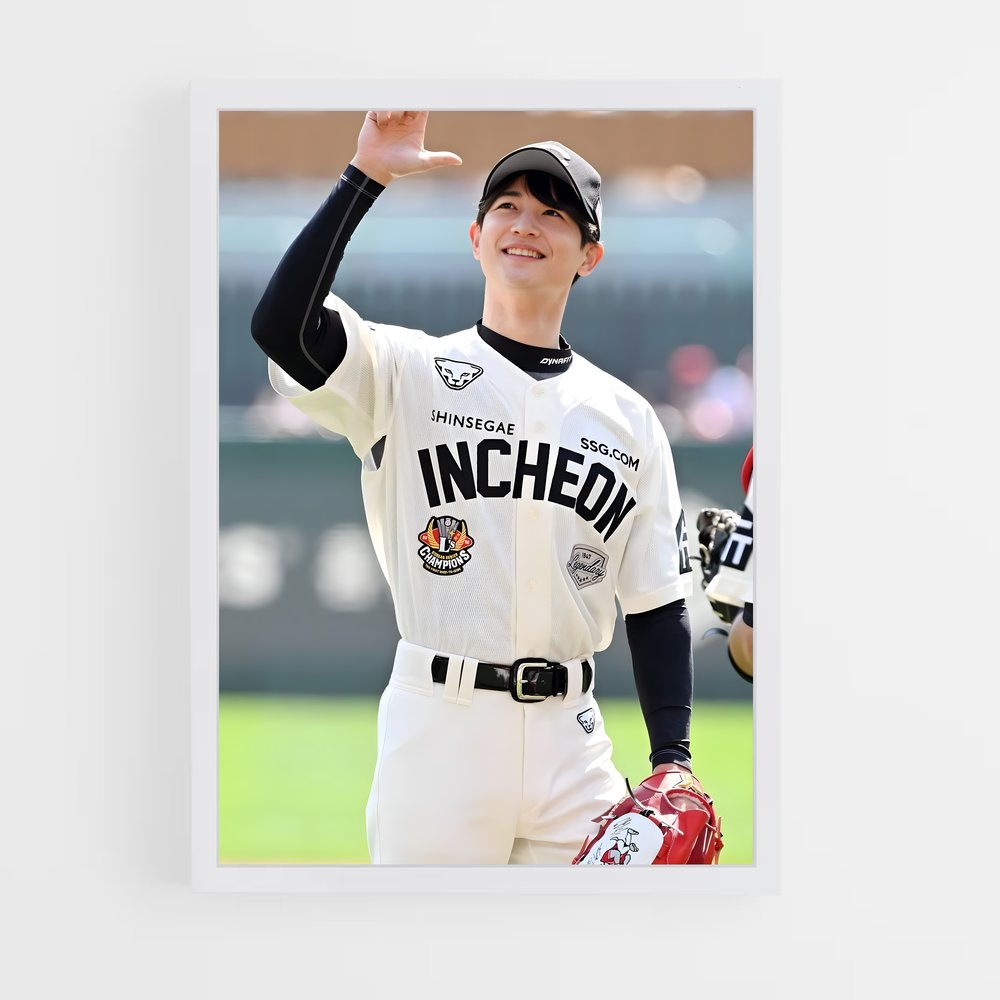 Poster Peace Sign Player – affiche Baseball (vue 3)